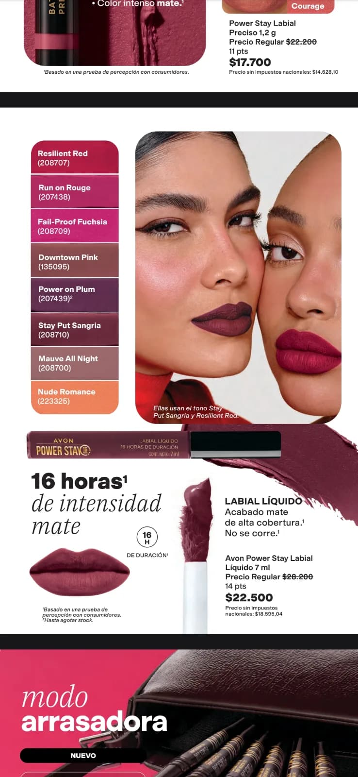 Labial Liquido Power Stay color: Downtown Pink